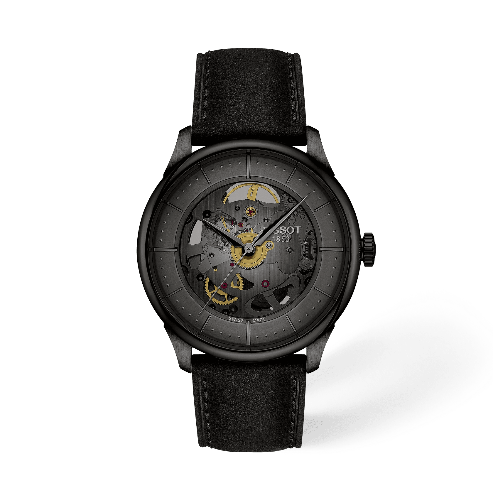 Tissot Chemin des Tourelles Skeleton — cadran gris