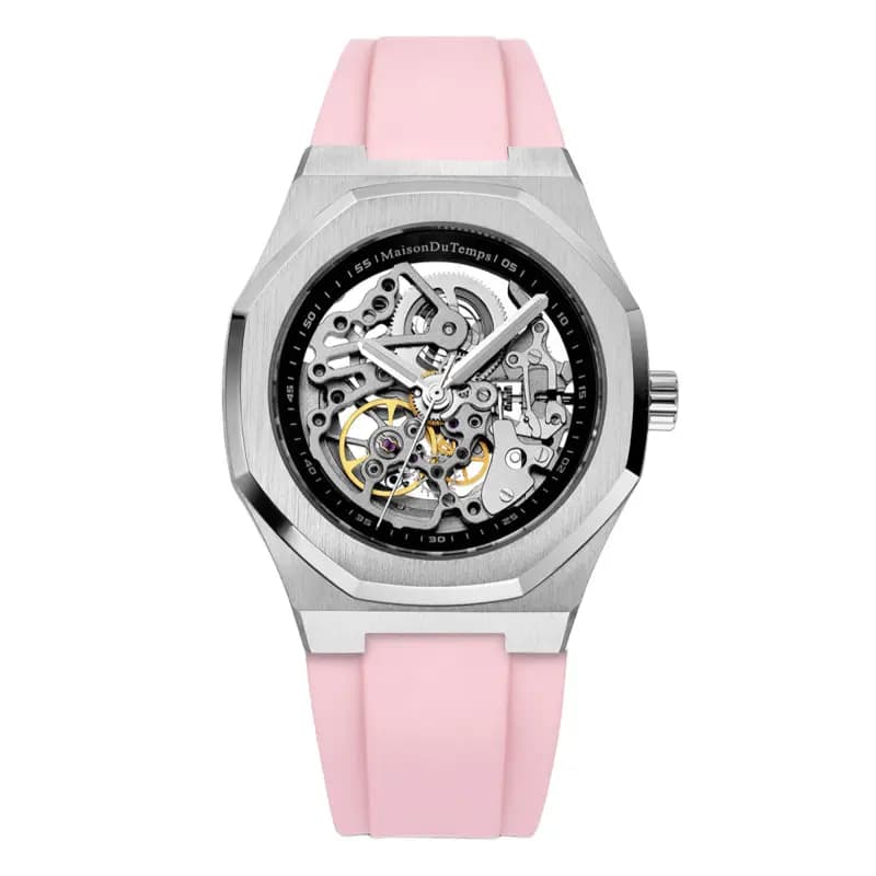 Maison du Temps Montre MTBeta Skeleton Silicone Rose