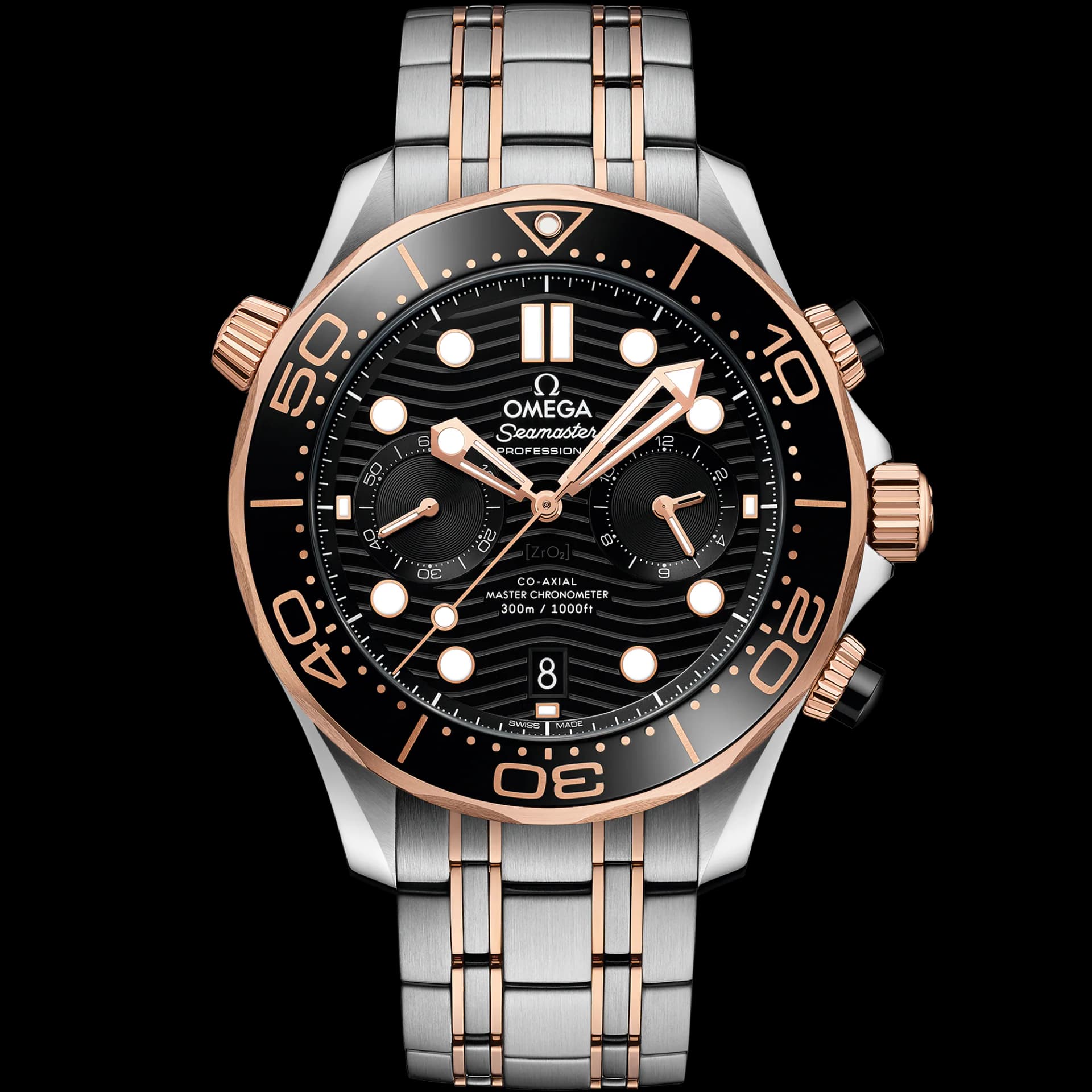 Omega Seamaster Diver 300M Chronographe — cadran noir