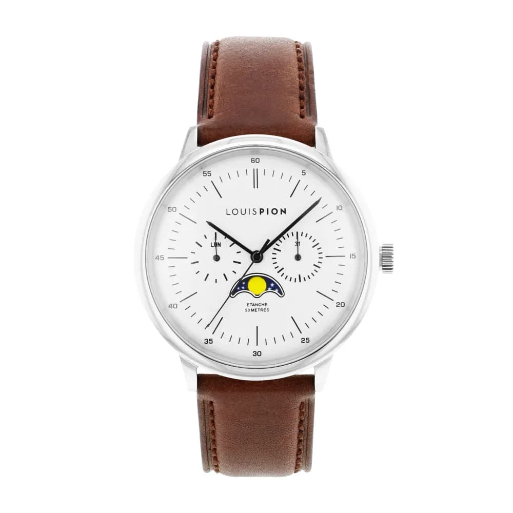 Louis Pion Montre quartz Homme Axel Blanc