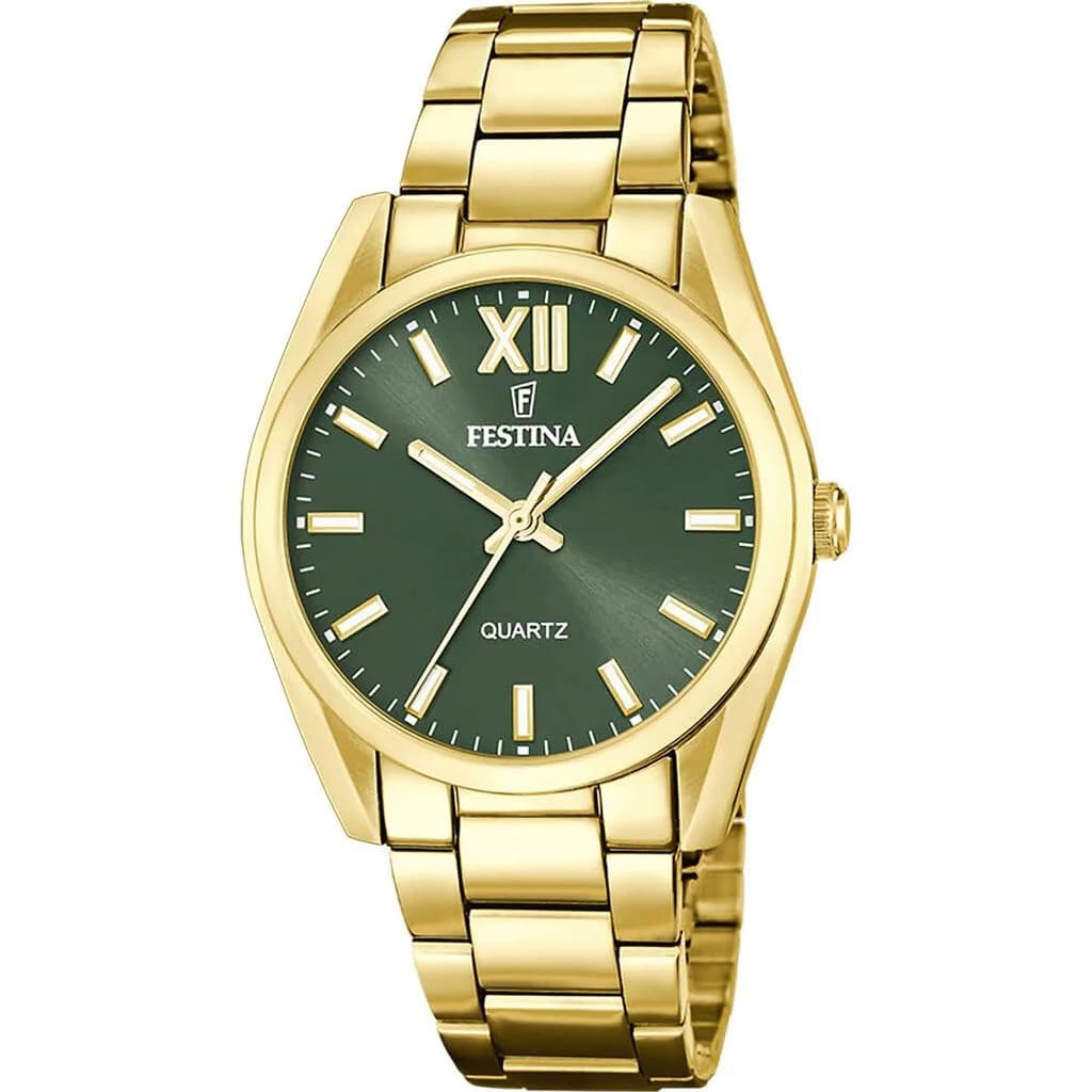 Festina Montre Femme Festina Boyfriend Collection en Acier Jaune
