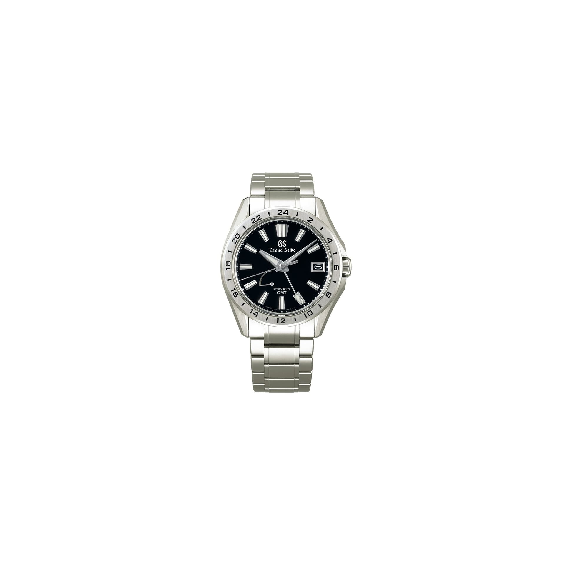 Grand Seiko Montre Grand Seiko Evolution 9 GMT Titane Spring Drive cadran noir bracelet titane 41 mm