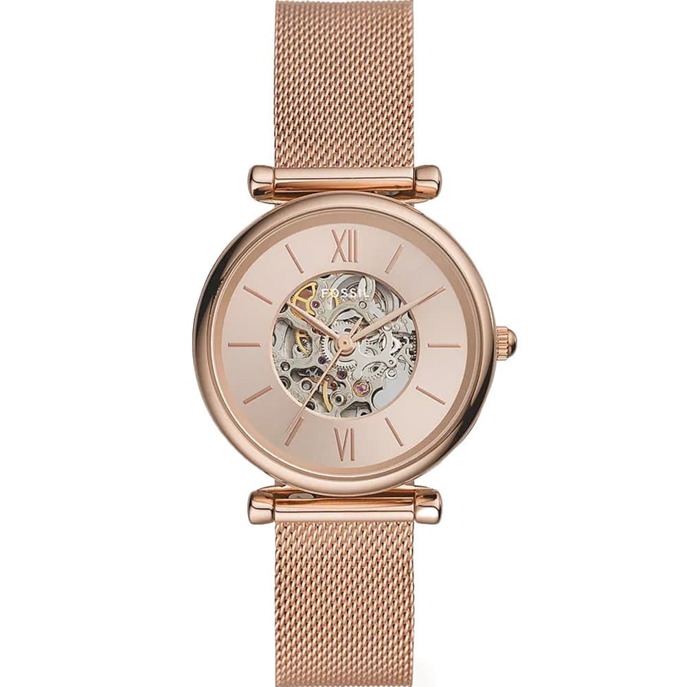 Fossil Automatic — cadran rose