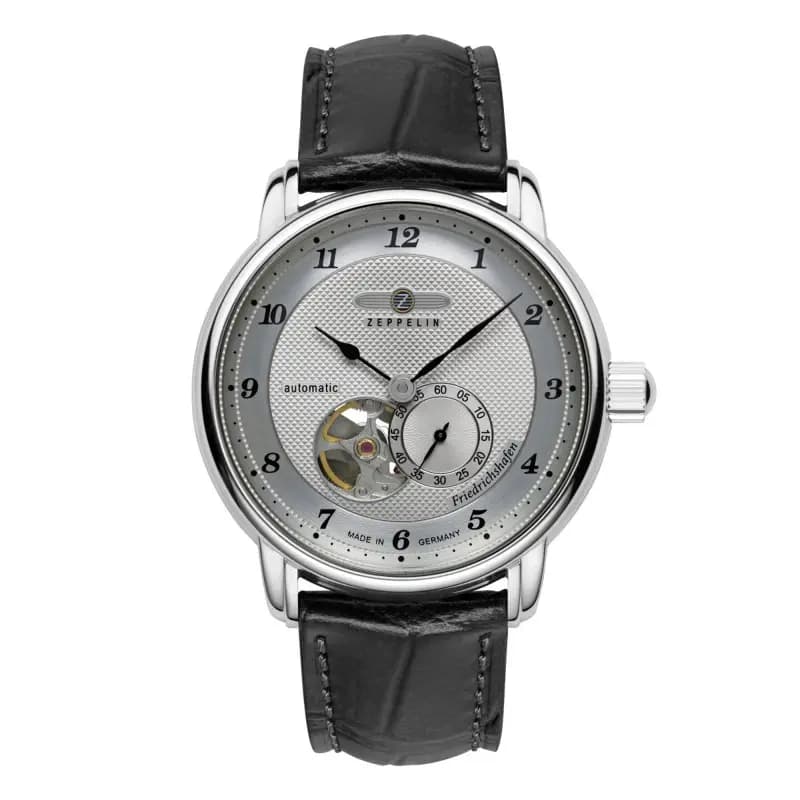 Zeppelin Montre Automatique Zeppelin Collection Friedrichshafen en Cuir Noir