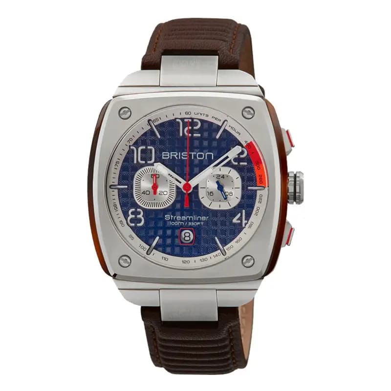 Briston Montre Streamliner Urban Gentleman Driver Bleu 24142.S.T.15