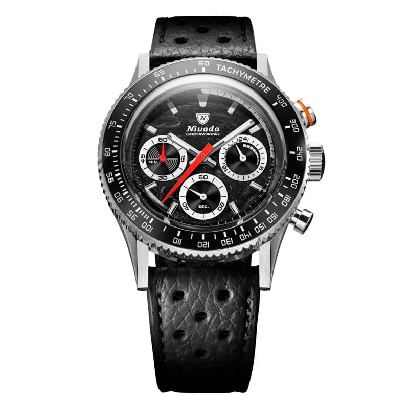 Nivada Grenchen Montre Chronoking Racing Black Lunettes interchangeables