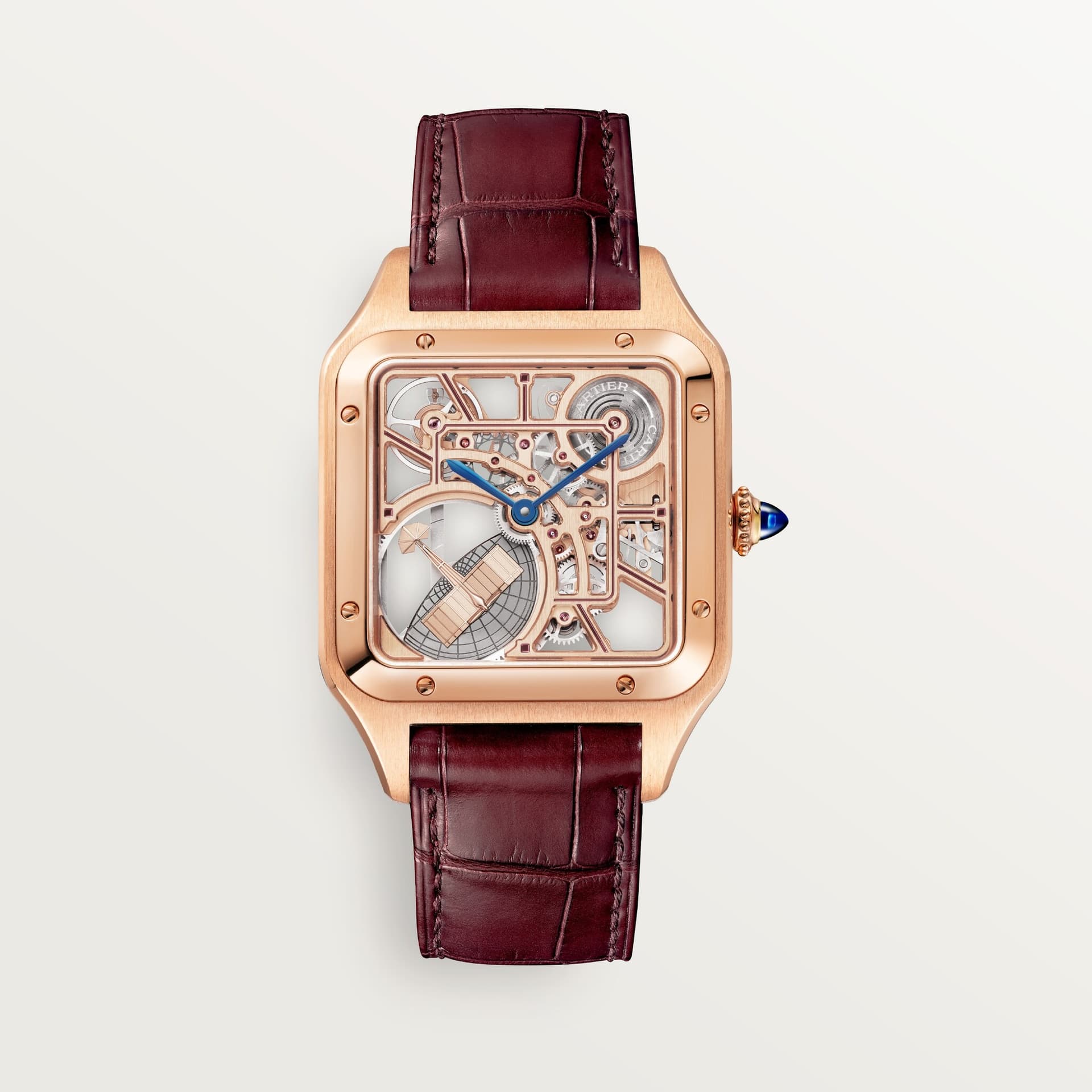 Cartier Santos-Dumont Squelette — boîtier or rose