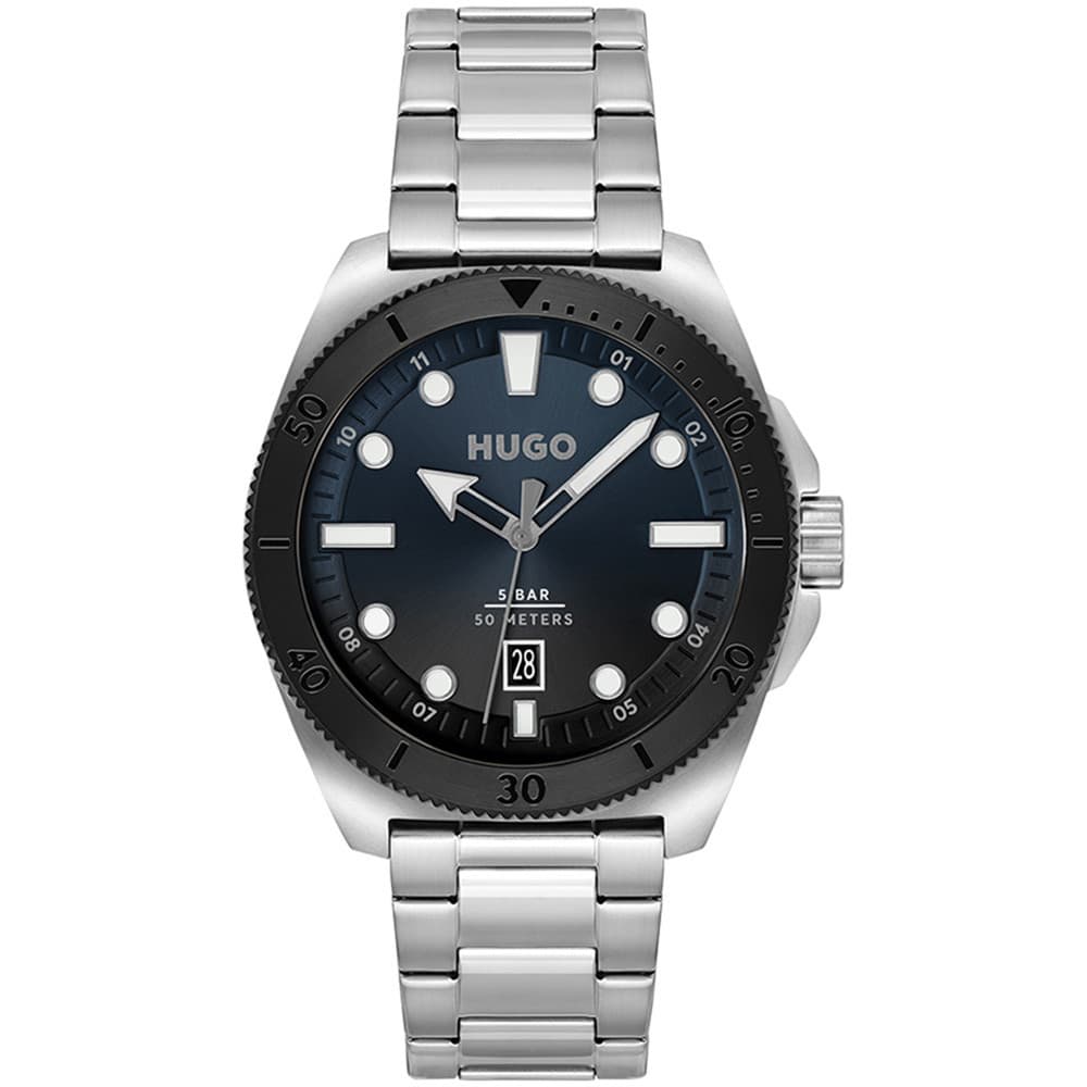 Hugo Montre Hugo Collection #Visit en Acier Argenté