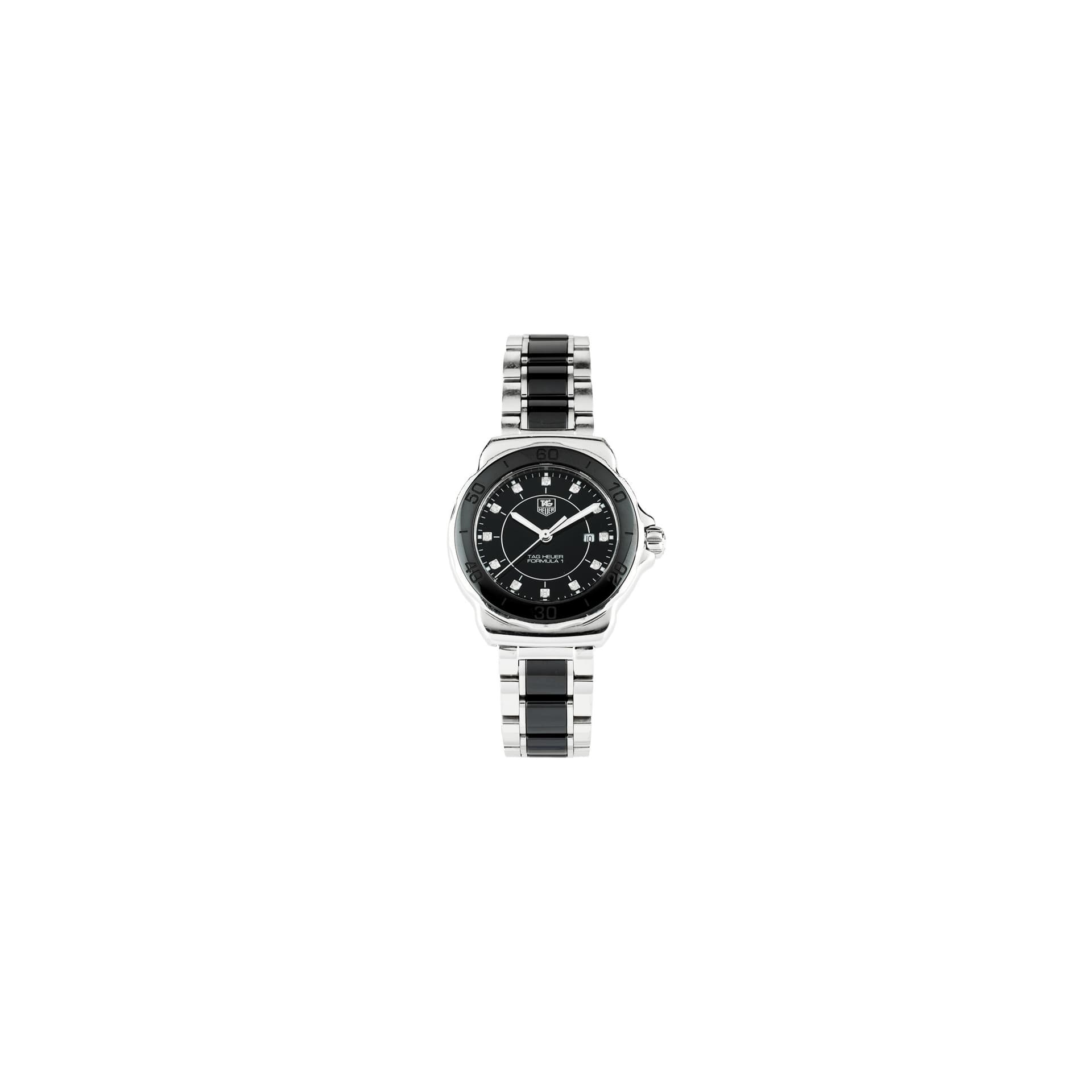 TAG Heuer Montre TAG Heuer Formula 1 quartz acier céramique et diamants 32 mm