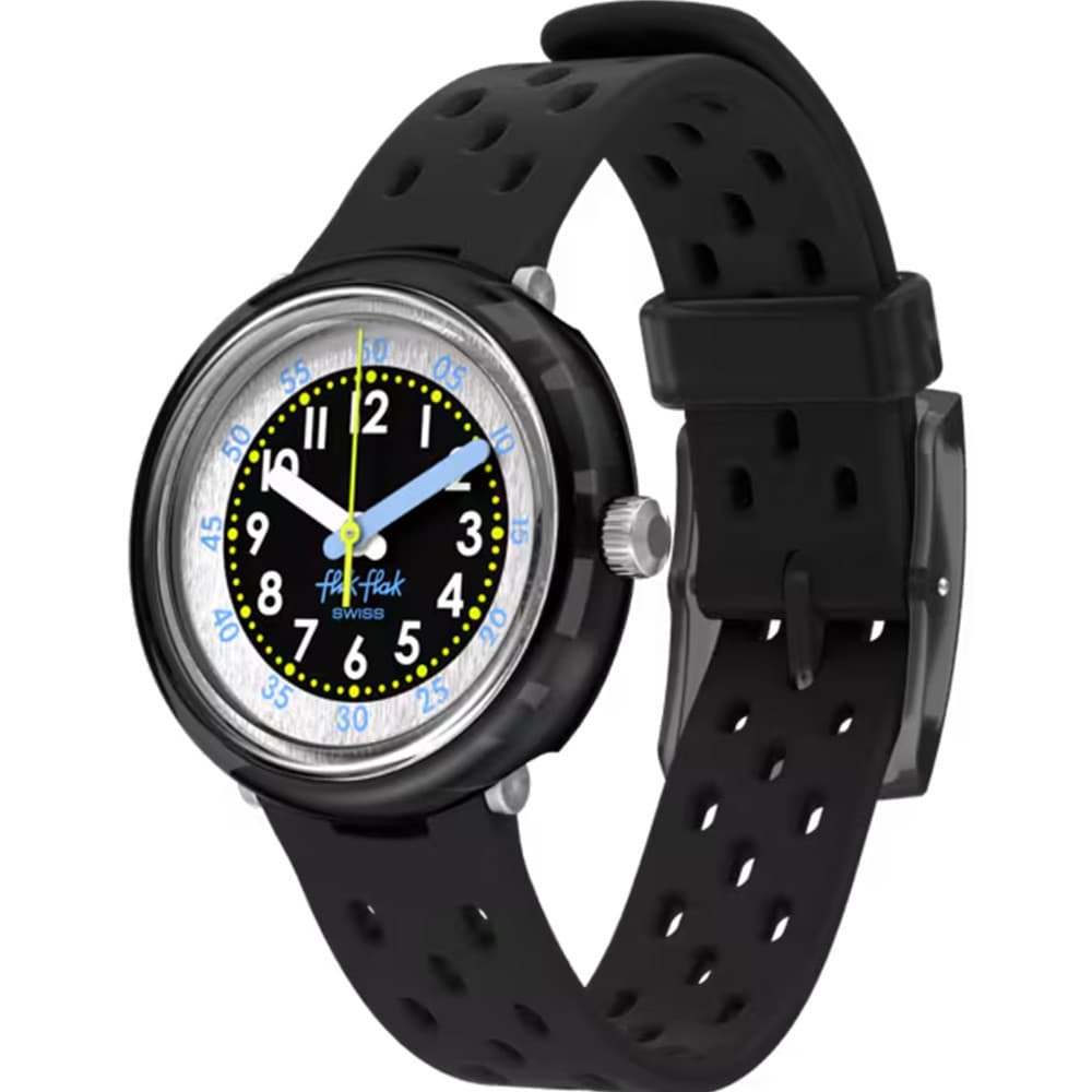 Flik Flak Montre Flik Flak Collection Fizz in Black en Biosource Noir