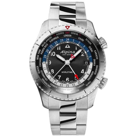 Alpina Montre Alpina Startimer Pilot Quartz Worldtimer 41 mm- AL-255B4S26B