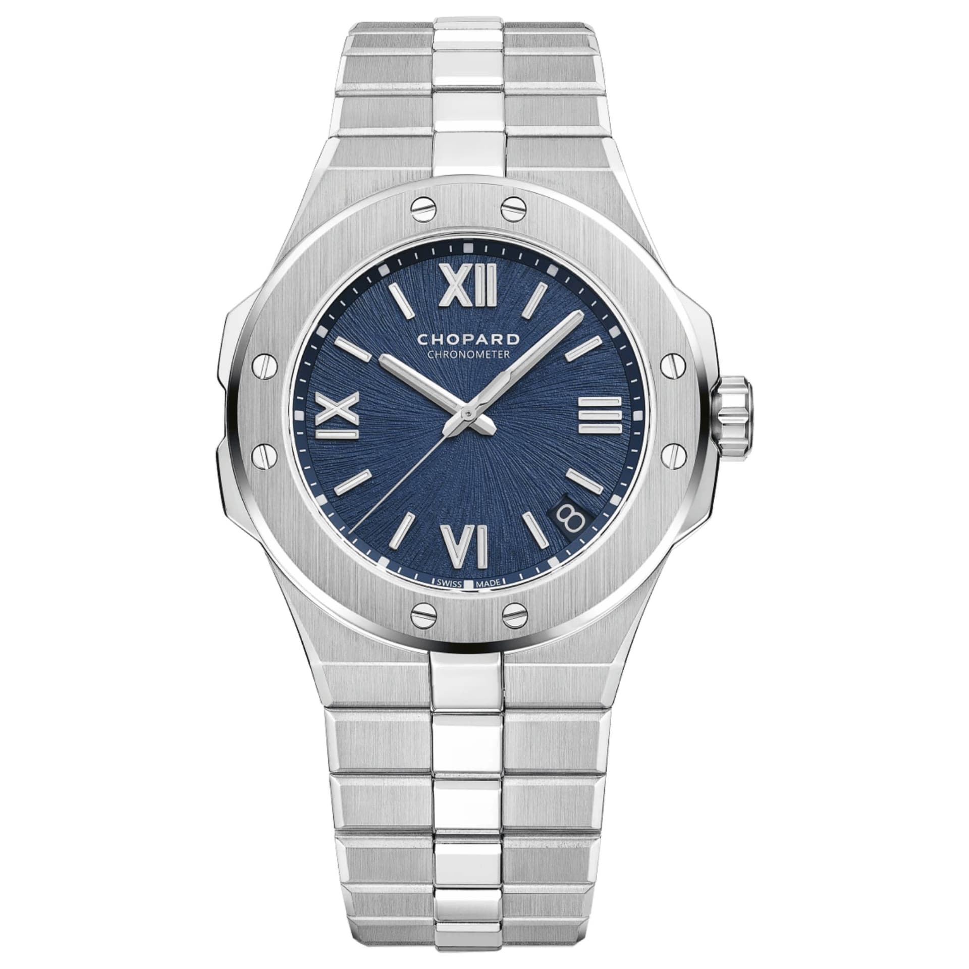 Chopard Montre Chopard Alpine Eagle 41 automatique cadran bleu bracelet acier 41 mm
