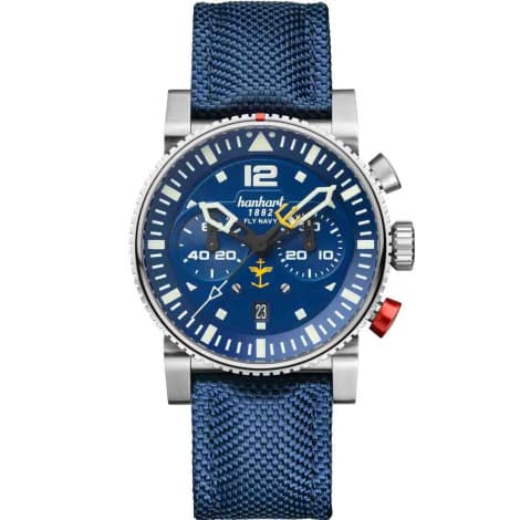 Hanhart Montre Hanhart Primus Fly Navy Steel MFG3 Automatique diamètre 44 mm- 740L.270-3320