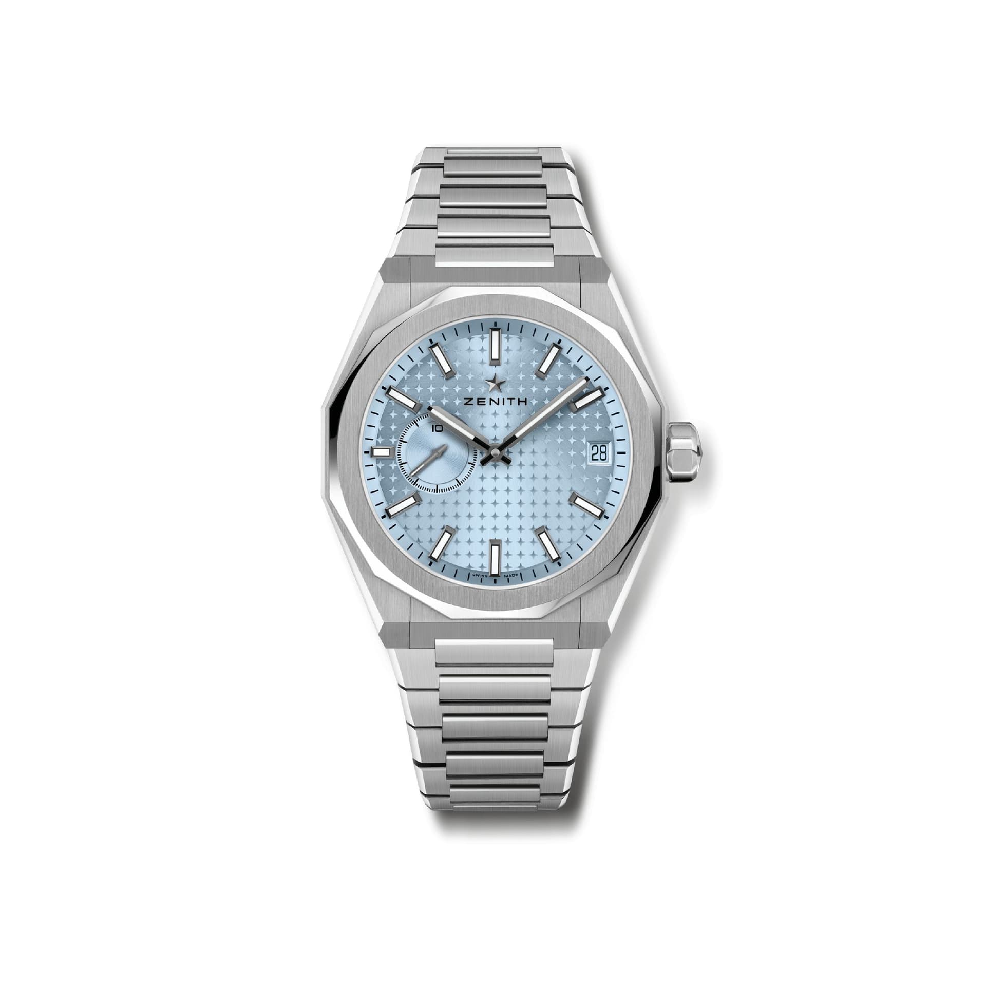 Zenith Montre Zenith Defy Skyline El-Primero automatique cadran bleu polaire bracelet acier 41 mm