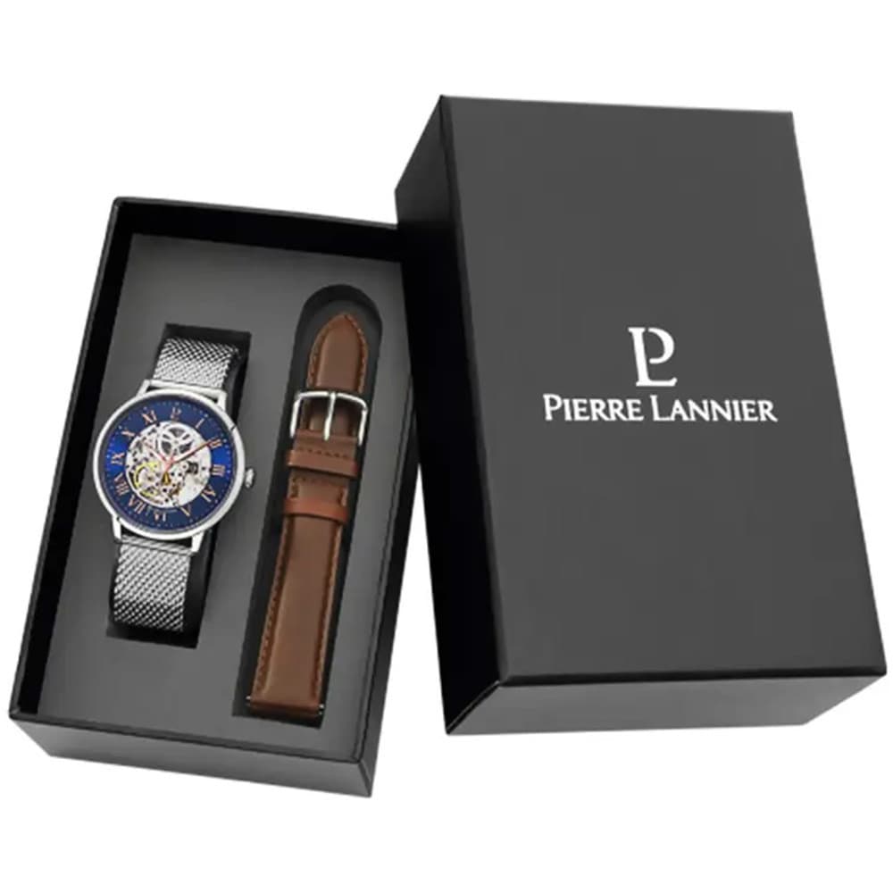 Pierre Lannier Montre Automatique Pierre Lannier en Cuir Marron