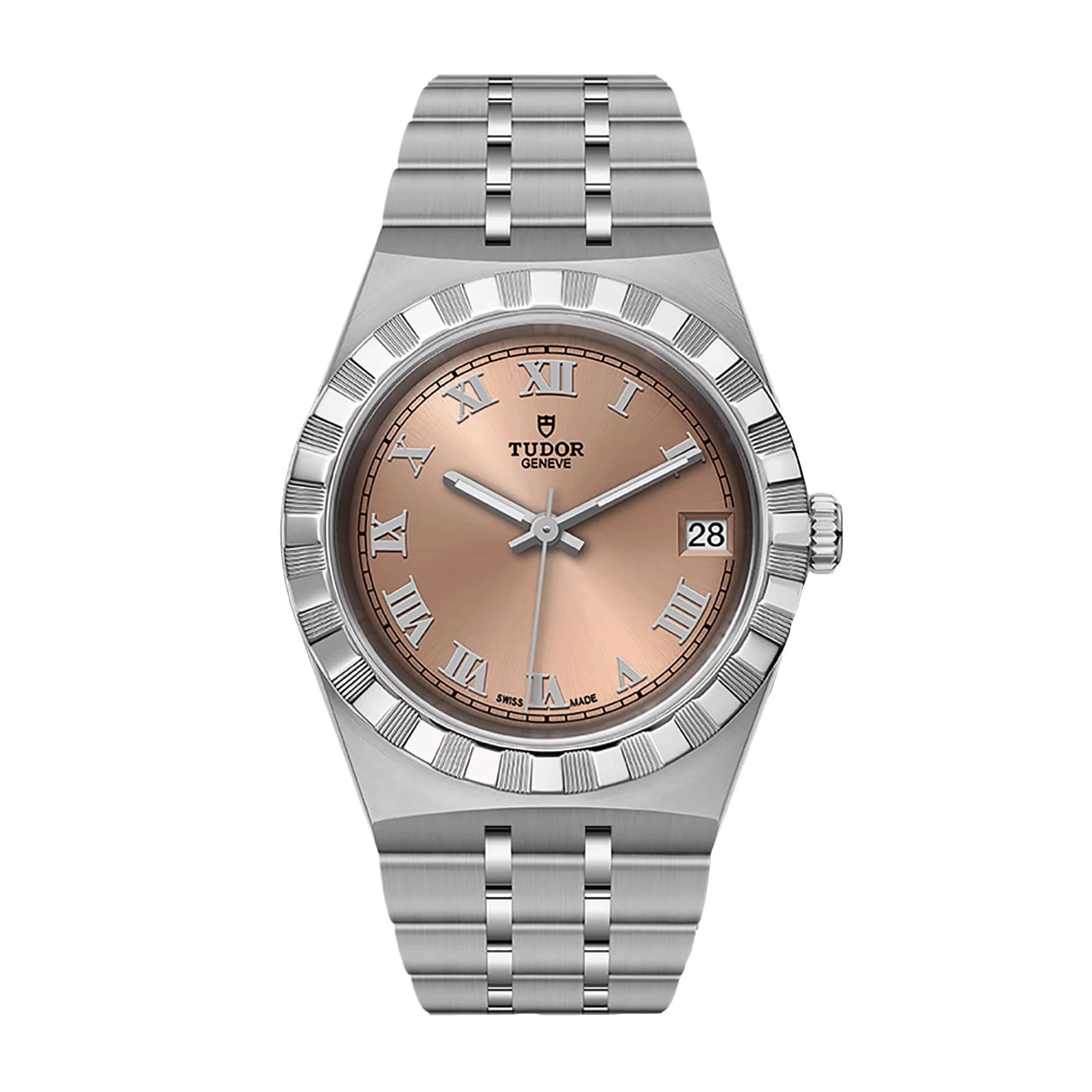 Tudor Montre Tudor Royal automatique cadran saumon bracelet acier 34 mm