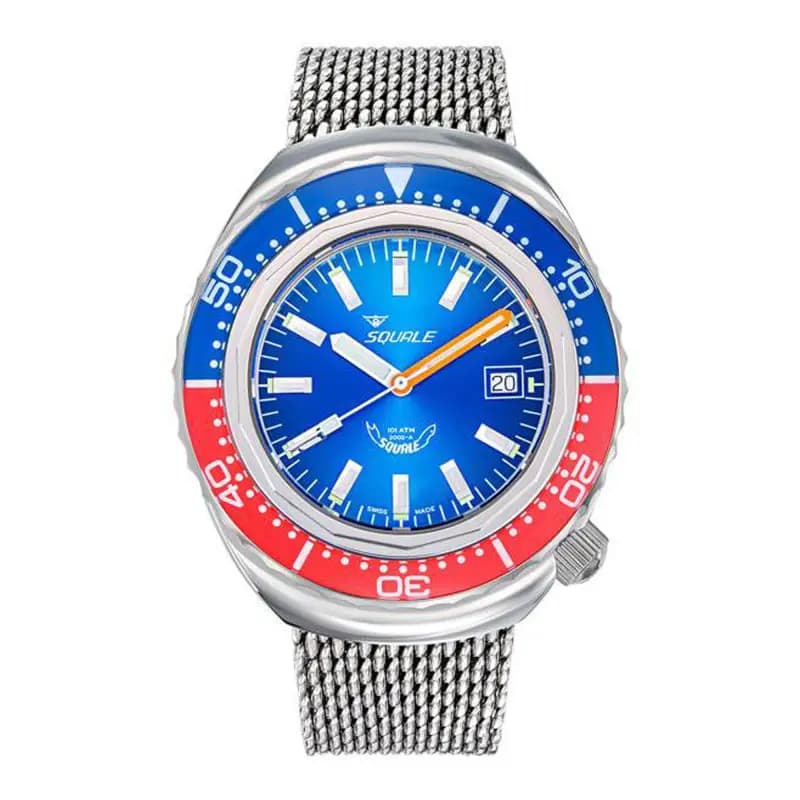 Squale Montre 2002 Blue-Red 2002.SS.BLR.BL.ME22