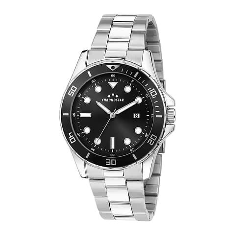 Chronostar Montre Homme CHRONOSTAR CAPTAIN en Acier Gris et Métal Gris Etanche