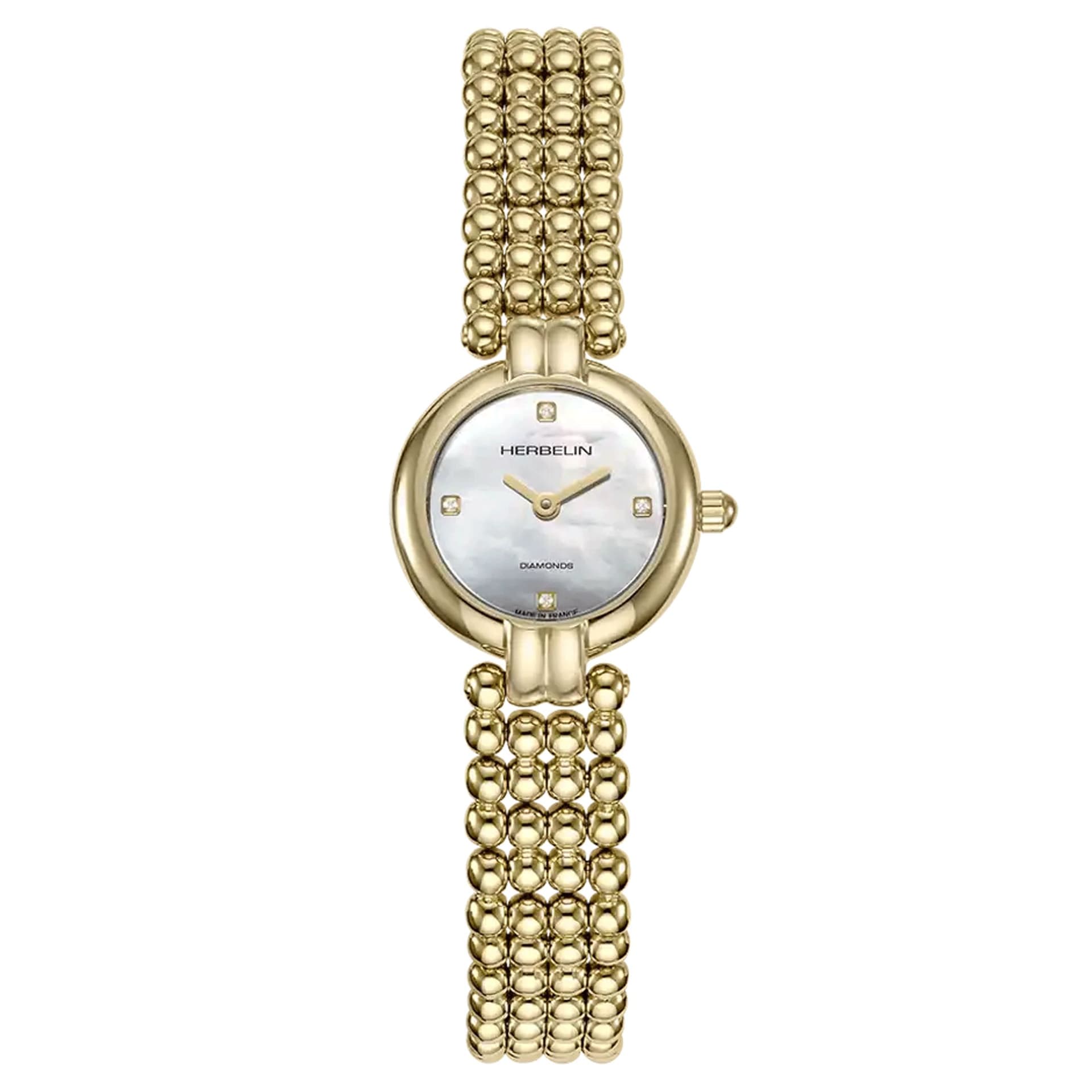 Michel Herbelin Montre Michel Herbelin Perles Femme Acier et PVD Doré 22,2 mm - 17433BP1N89