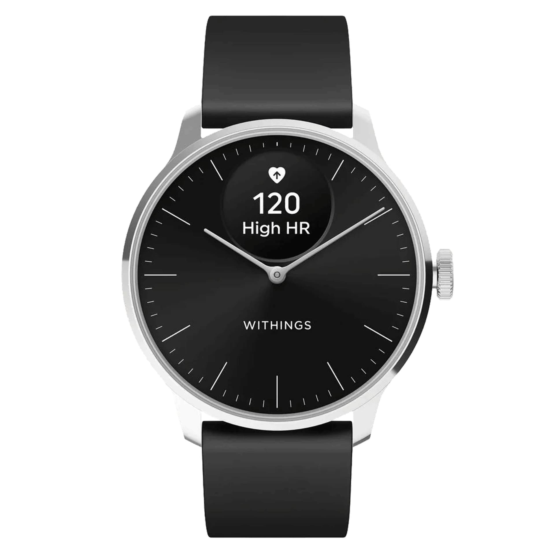 Withings Montre connectée Withings ScanWatch Light cadran noir bracelet silicone noir 37 mm