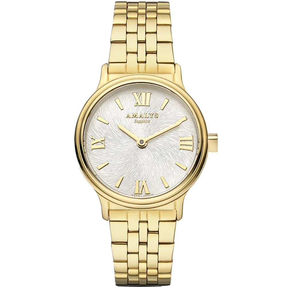 Amalys Montre Amalys Collection Watson 28 mm en Acier et PVD Doré