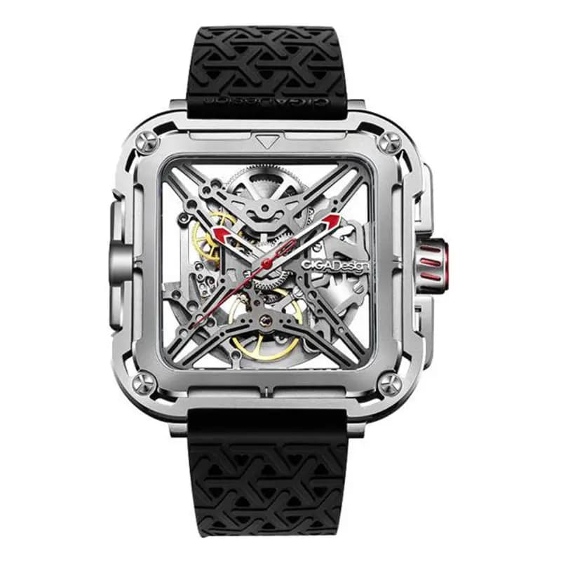 Ciga Design Montre Série X Gorilla Silver Red X011-SISI-W25BK