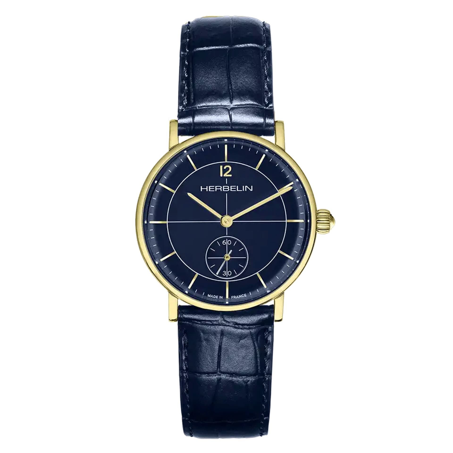 Michel Herbelin Montre Michel Herbelin Inspiration Quartz Cadran Bleu Bracelet Cuir - 10647P15