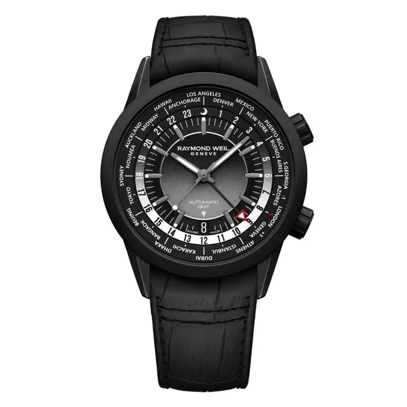 Raymond Weil Montre Freelancer GMT 41 mm - Cadran noir 2765-BKC-20001