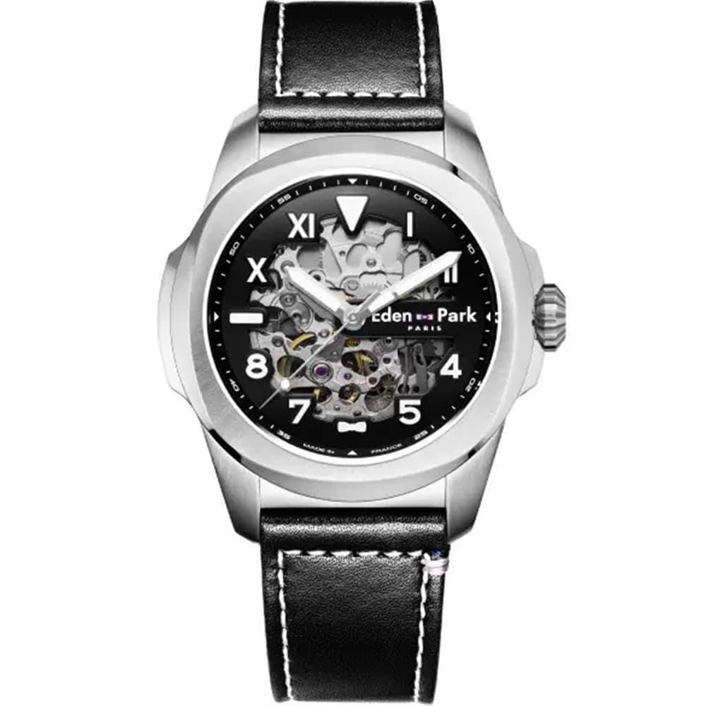 Eden Park Montre Automatique Eden Park Collection Sport en Cuir Noir