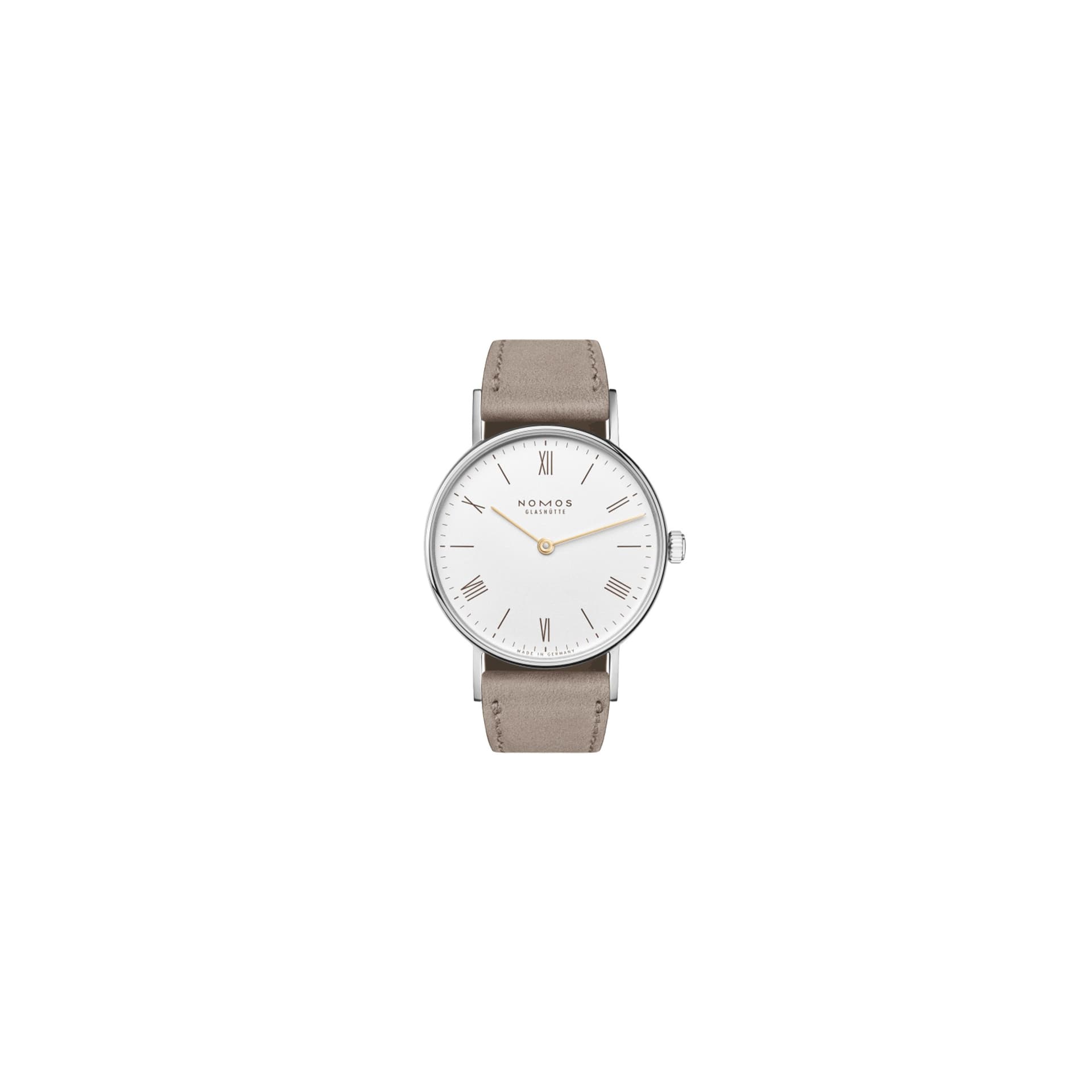Nomos Montre NOMOS Ludwig 33 Duo mécanique bracelet cuir beige 32,8 mm