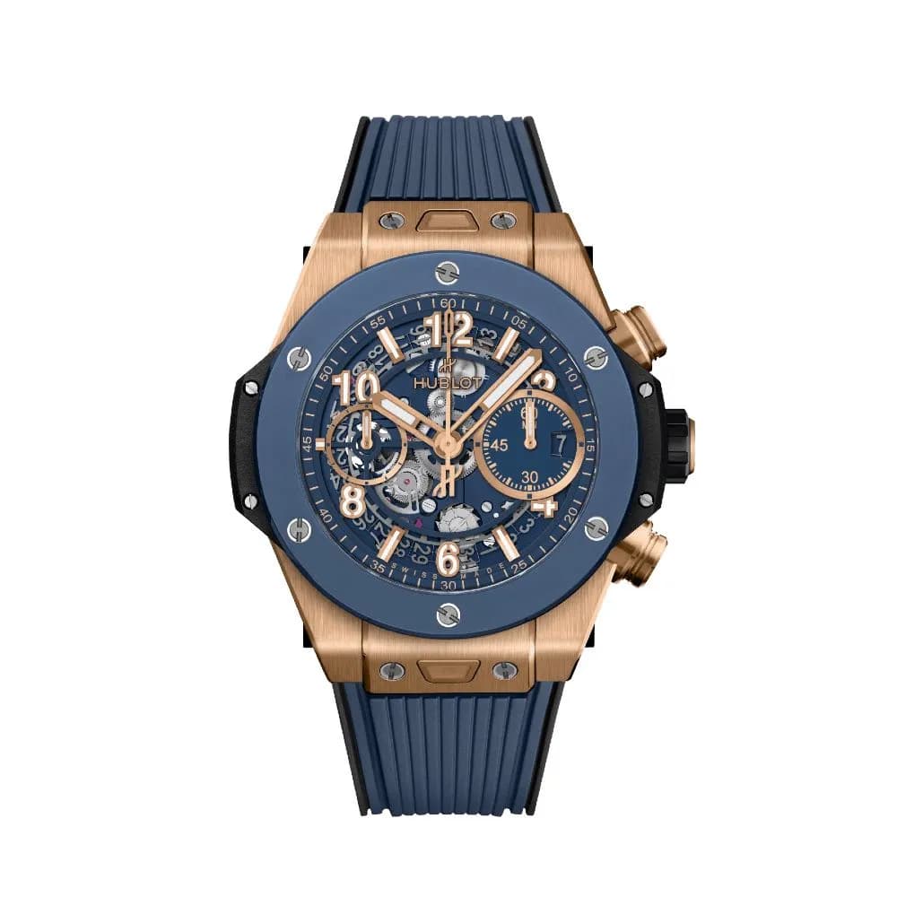 Hublot Unico King Gold Blue Ceramic