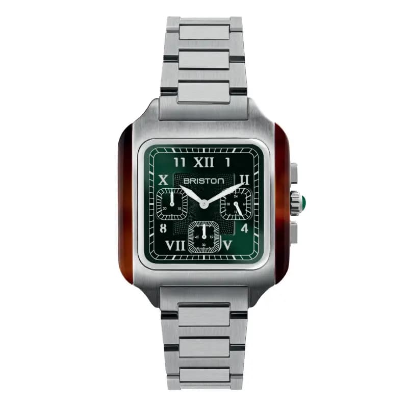 Briston Montre Streamliner Kennedy - Chrono - Acier - Vert 261838.SA.T.10.SB