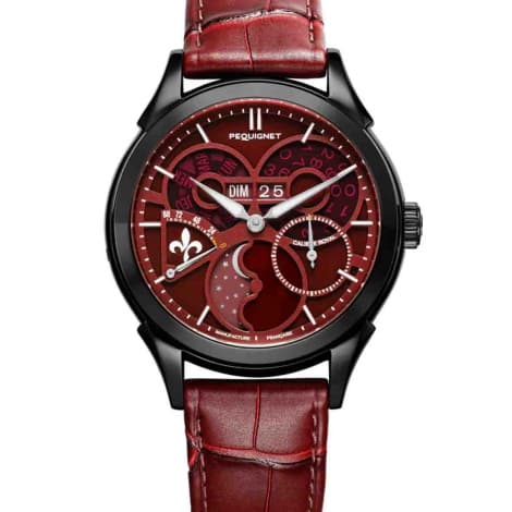 Pequignet Montre Pequignet Royale saphir - Cadran Rouge Rubis Automatique Cadran Rouge - 9010860