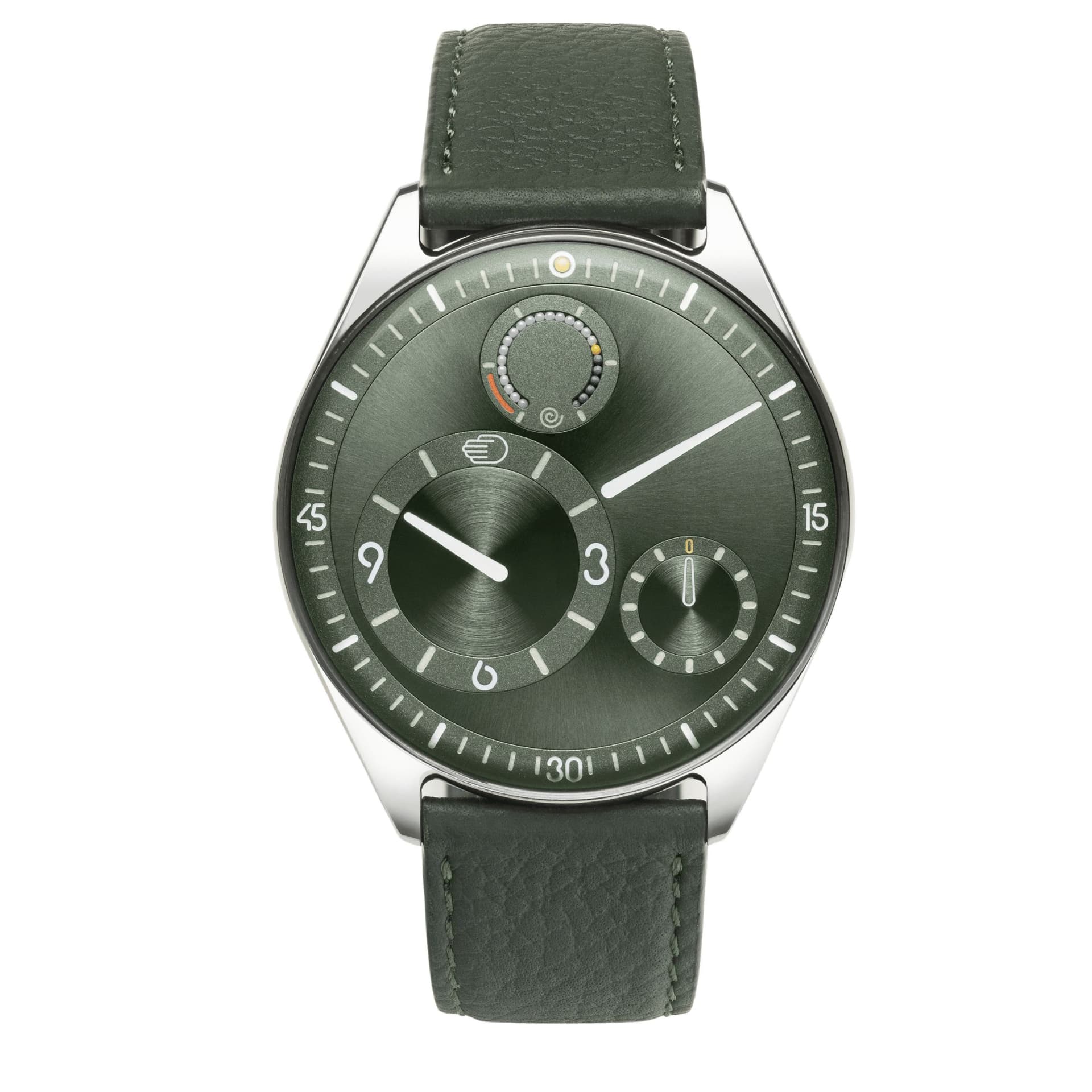 Ressence Montre Ressence TYPE 11 Pine titane automatique cadran vert bracelet cuir 41 mm