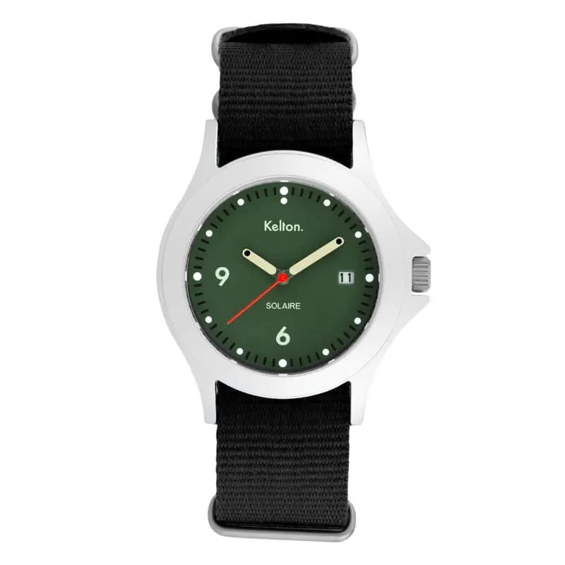 Kelton Montre Solaire Soleil Vert Nato Noir 9125562
