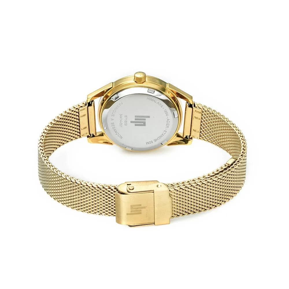 Lip Montre Lip Himalaya - Unisexe - cadran Argent- 29 mm - Plaqué or - 671609