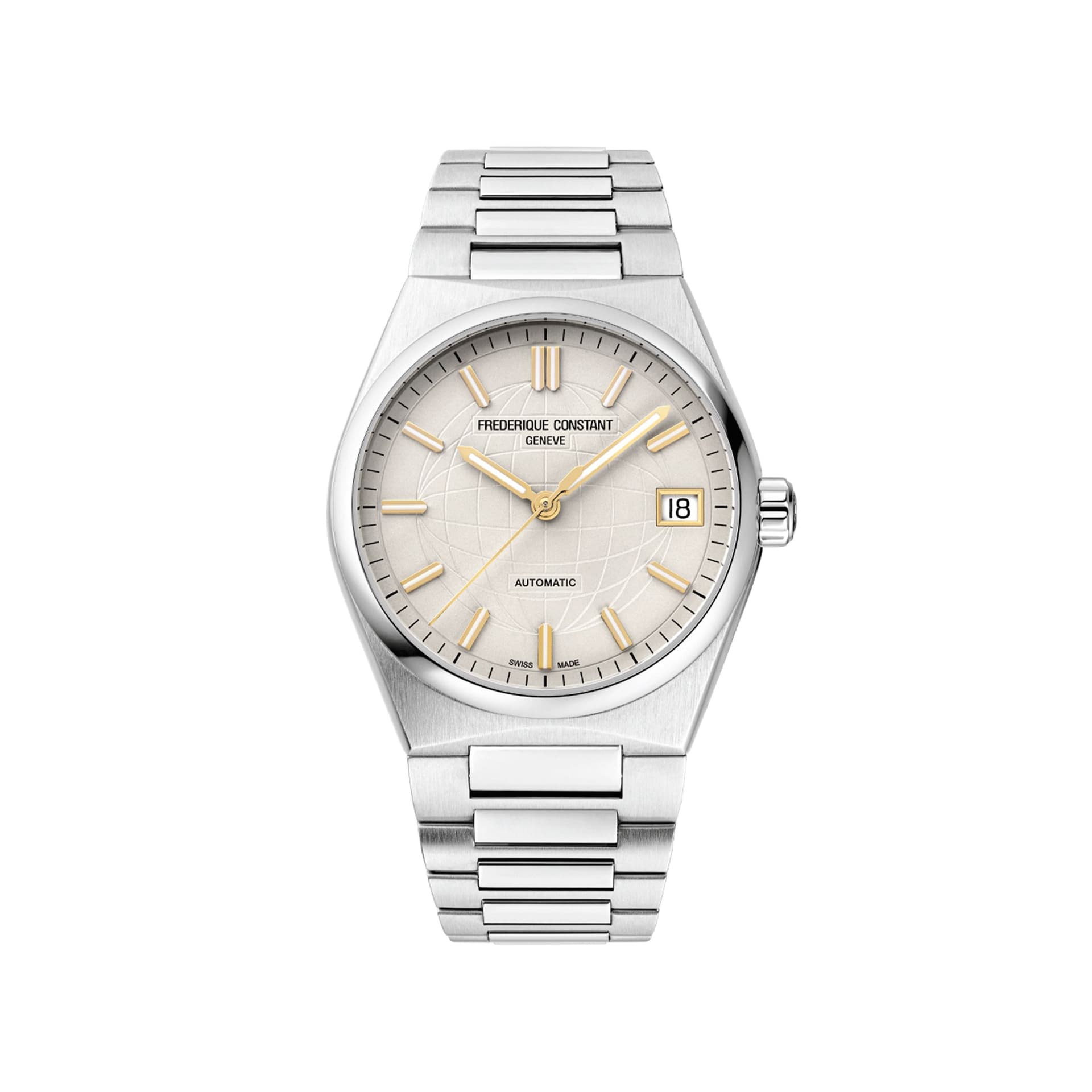 Frédérique Constant Montre Frédérique Constant Highlife Ladies automatique cadran beige bracelet acier 34 mm