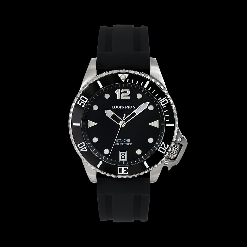 Louis Pion Montre quartz Homme Marin Noir