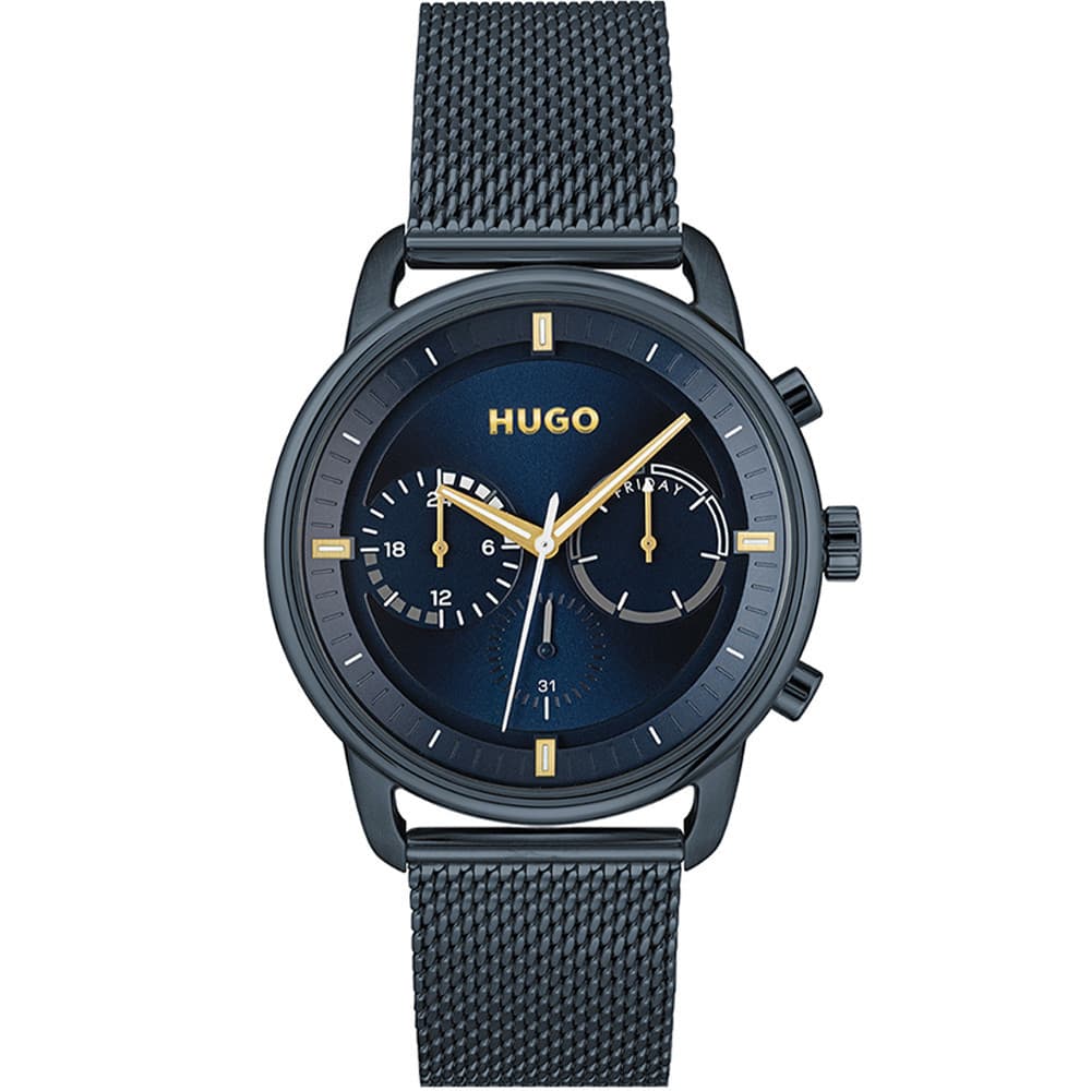 Hugo Montre Hugo en Acier Bleu
