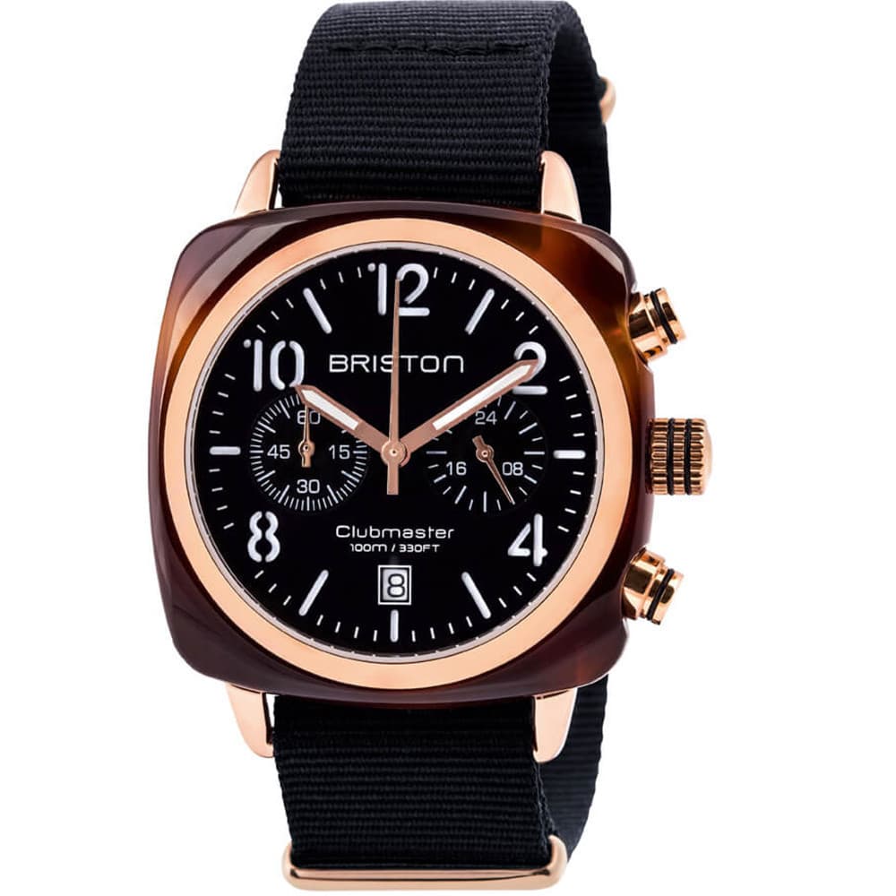 Briston Montre Briston Collection Clubmaster Classic en Nato Nylon Noir