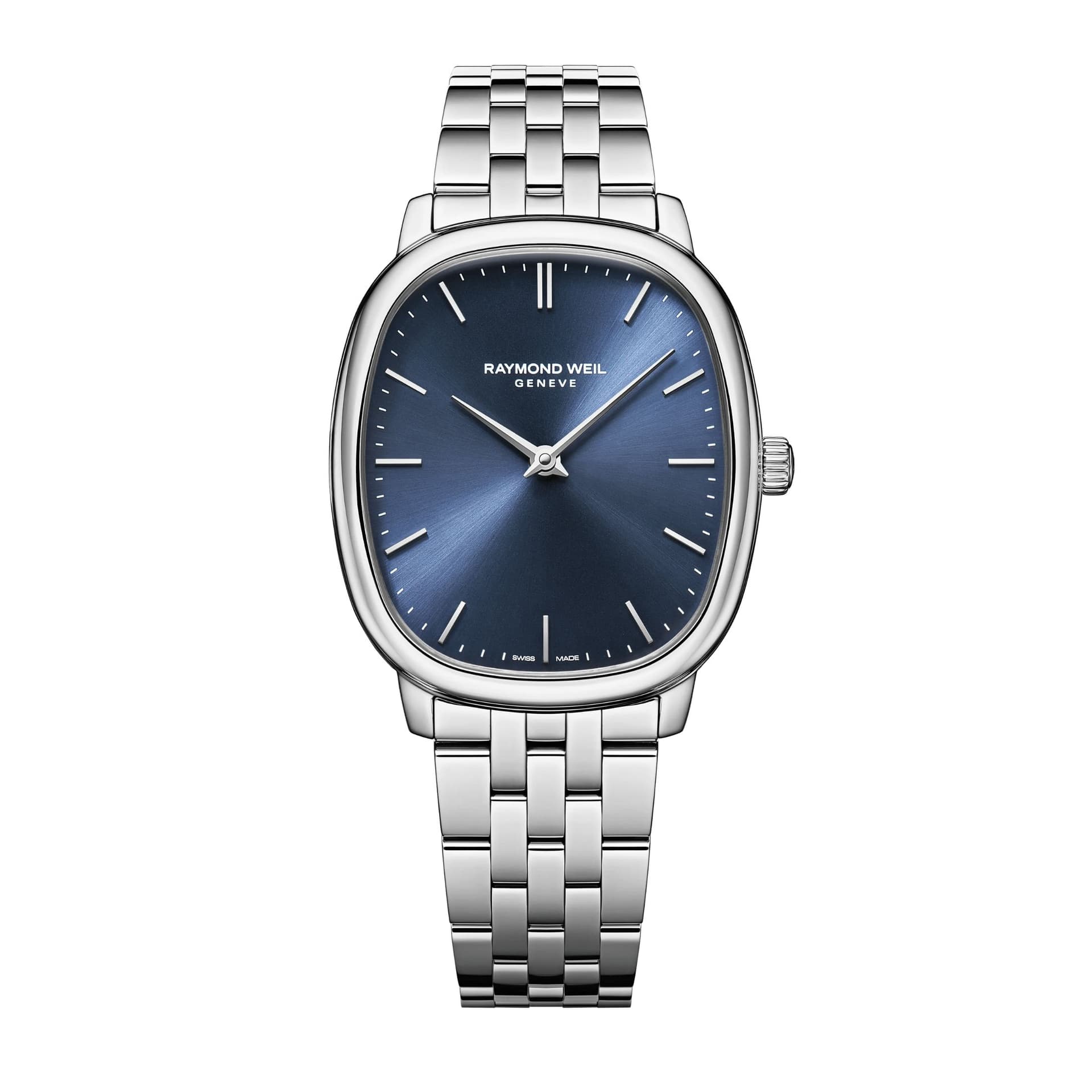 Raymond Weil Montre Raymond Weil Toccata Héritage Mécanique cadran bleu bracelet acier 33 mm x 38 mm