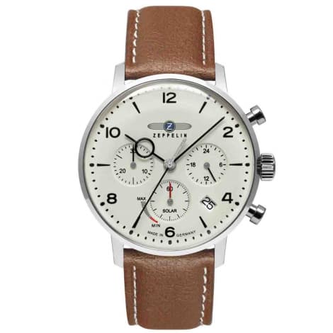 Zeppelin Montre Zeppelin LZ 129 Hindenburg Quartz Solaire Cadran Blanc cassé - 80865_n