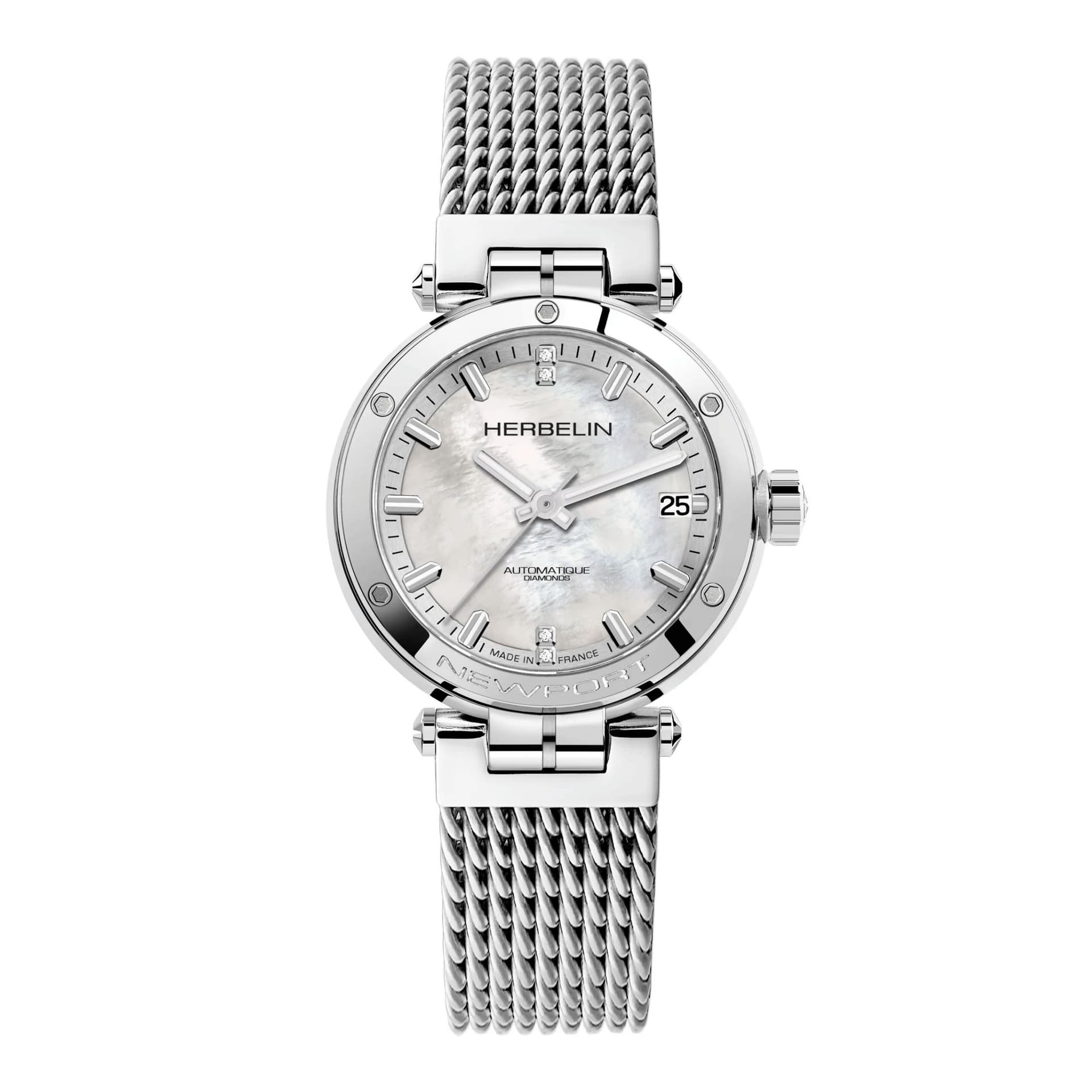 Michel Herbelin Montre Herbelin Newport Femme Automatique Diamants - 1658AP89B