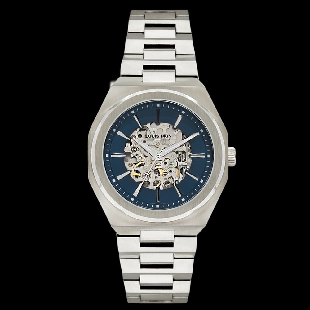 Louis Pion Montre automatique Homme Eric Bleu foncé