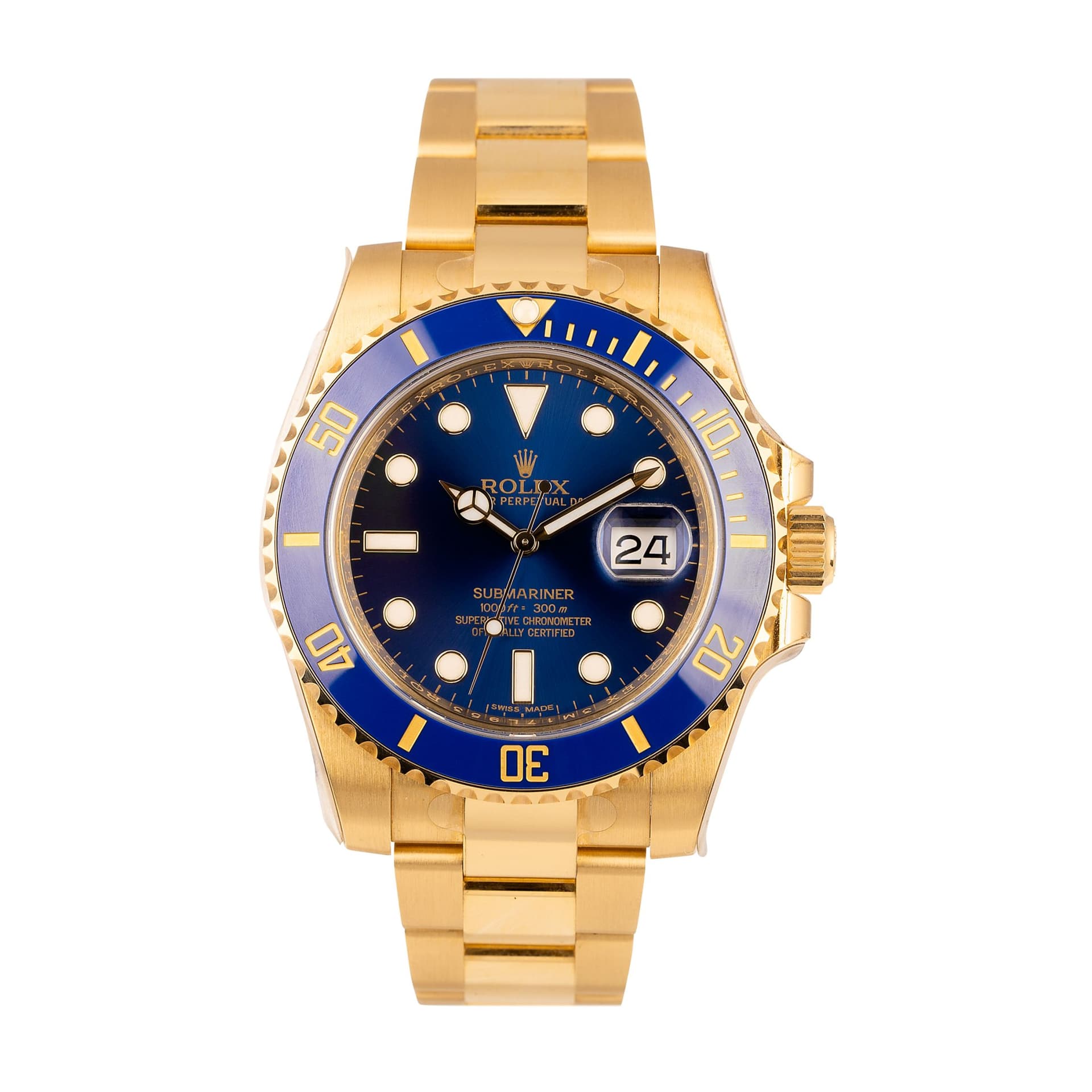Rolex Montre Rolex Submariner Date or jaune 116618LB automatique 40 mm stickée