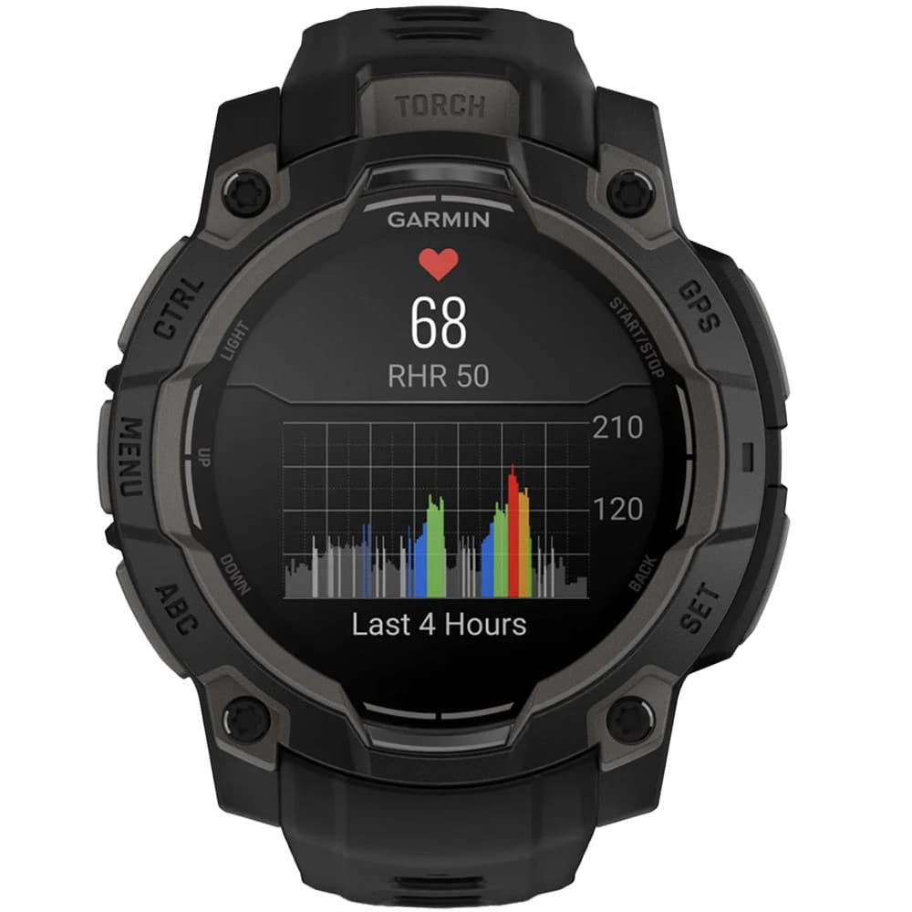Garmin Montre Connectée Garmin Collection Instinct 3 Amoled en Silicone Noir