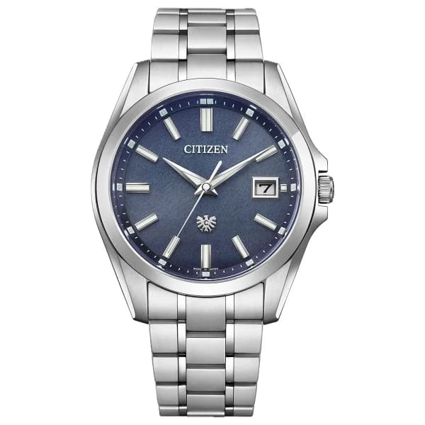 Citizen Montre Citizen Eco-Drive Super Titanium 40 mm Cadran Bleu Gris Papier Washi