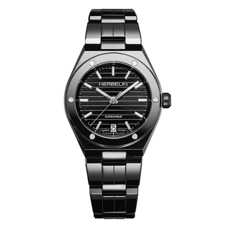 Michel Herbelin Montre Cap Camarat Auto Céramique Noir Poli 1545BCRN14P