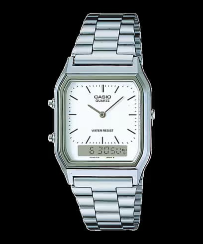 Casio AQ-230A — cadran blanc