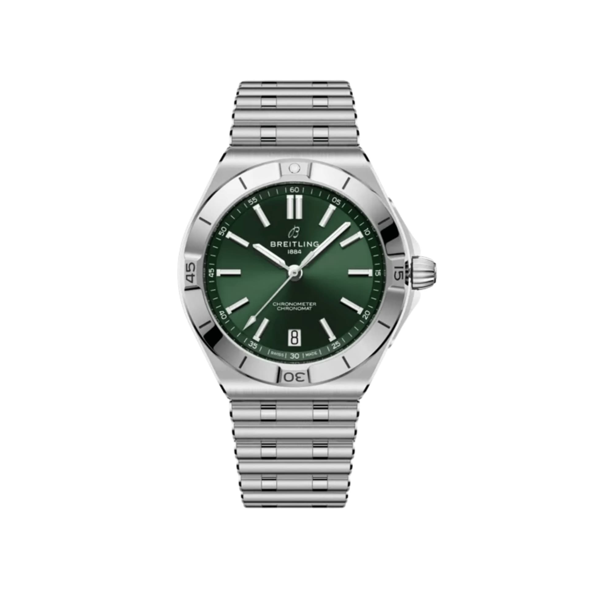 Breitling Montre Breitling Chronomat B31 automatique cadran vert bracelet acier Rouleaux 40 mm